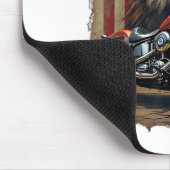 Motorrad USA Flagge Retro Biker Chopper Mousepad (Ecke)