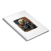 Motorrad USA-Flagge Retro-Biker-Chopper Notizblock (Rechte Seite)