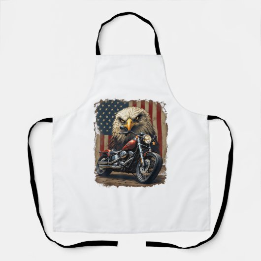 Motorrad USA-Flagge Retro-Biker-Chopper Schürze (Vorderseite)