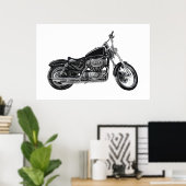 Motorrad V Poster (Heimbüro)