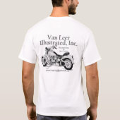 Motorrad Van Leer Illustrated, Inc. T-Shirt (Rückseite)