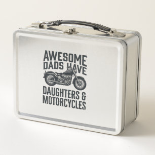 Motorrad Vater Töchter Zitat Vintage Vektor Desi Metall Brotdose