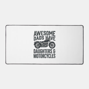 Motorrad-Vater-Töchter-Zitat Vintage-Vektor-Desi Schreibtischunterlage