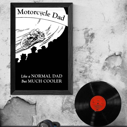 Motorrad-Vater wie normaler Vater, aber viel coole Poster