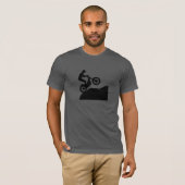 Motorrad-Versuchs-Reiter-Silhouette-T - Shirt (Vorne ganz)