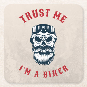 Motorrad Vertrau mir, ich bin ein Biker Rechteckiger Pappuntersetzer