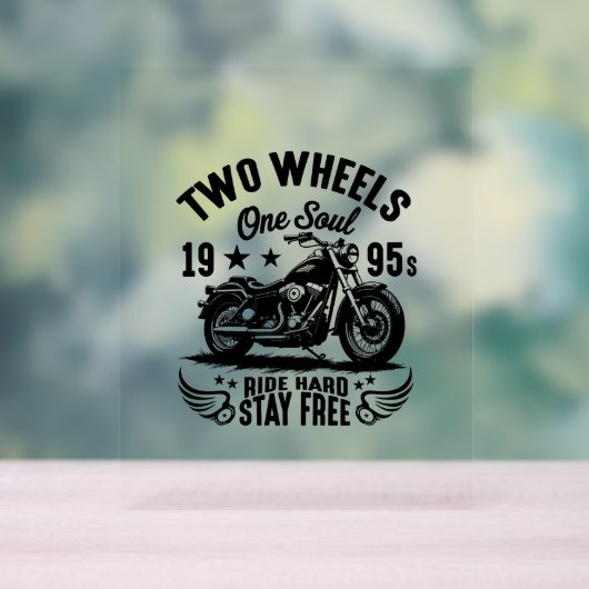 Motorrad-Vintag für 1995 Acrylschild (Neutral)