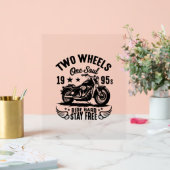 Motorrad-Vintag für 1995 Acrylschild (Hochzeit)