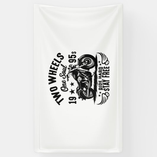 Motorrad-Vintag für 1995 Banner (Vertikal)