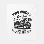 Motorrad-Vintag für 1995 Fleecedecke (Vorderseite)