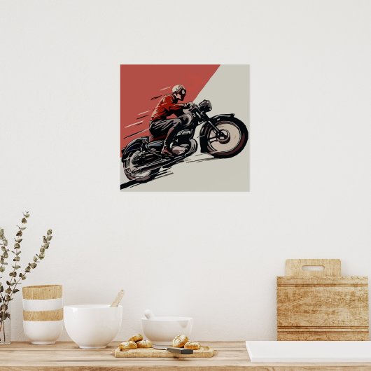 Motorrad-Vintage-Werbung Poster (Küche)