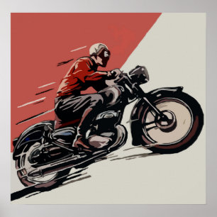 Motorrad-Vintage-Werbung Poster