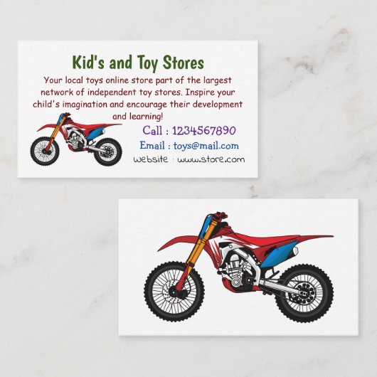 Motorrad Visitenkarte (Vorne/Hinten)