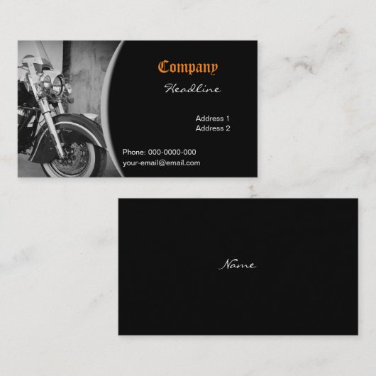 Motorrad Visitenkarte (Vorne/Hinten)