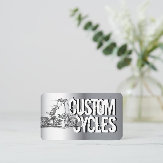 Motorrad-Visitenkarte Visitenkarte (Stehend Vorderseite)