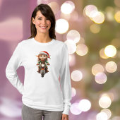 Motorrad Weihnachten Elf Frauen T-Shirt