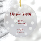 Motorrad Weihnachten Elf Keramik Ornament