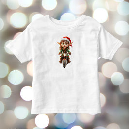 Motorrad Weihnachten Elf Kleinkind's T-Shirt