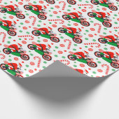 Motorrad Weihnachten Geschenkpapier (Ecke)