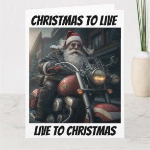 Motorrad WEIHNACHTEN ZUM LEBEN lustige Neuheit Karte