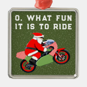 Motorrad-Weihnachts-Sammelobjekt Silbernes Ornament