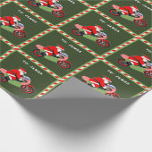Motorrad Weihnachtsgeschenk Geschenkpapier (Ecke)