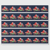 Motorrad-Weihnachtsgeschenk Geschenkpapier (Flach)