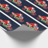 Motorrad-Weihnachtsgeschenk Geschenkpapier (Ecke)