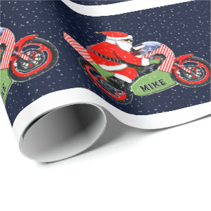 Motorrad-Weihnachtsgeschenk Geschenkpapier