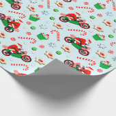 Motorrad Weihnachtsgeschenk Geschenkpapier (Ecke)