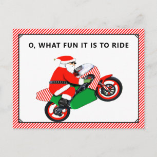 Motorrad-Weihnachtskarten Feiertagspostkarte