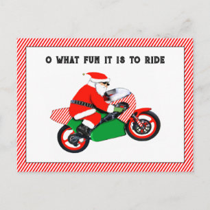 Motorrad-Weihnachtskarten Feiertagspostkarte
