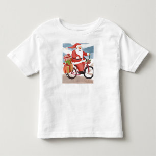 Motorrad-Weihnachtsmann Kleinkind T-shirt