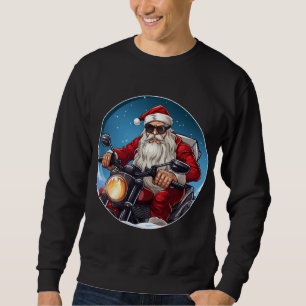 Motorrad-Weihnachtsmann Sweatshirt