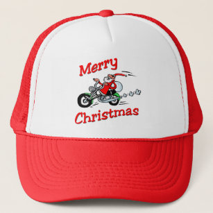 Motorrad-Weihnachtsmannmütze Truckerkappe