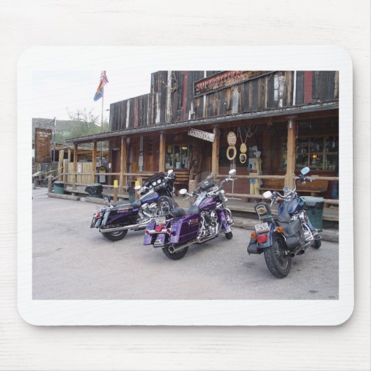 Motorrad-Western-Saal Mousepad (Vorne)