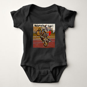 Motorrad-Yoga 1 Baby Strampler