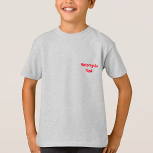 Motorrad-Yoga-grundlegender Wecker-T - Shirt