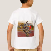 Motorrad-Yoga Sport-Tek langer Hülsen-T - Shirt (Rückseite)