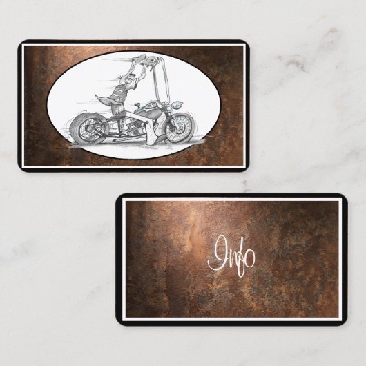 Motorrad zeichnend visitenkarte (Vorne/Hinten)