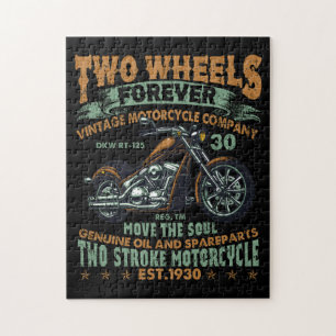 Motorrad Zwei Räder Forever Vintage Puzzle