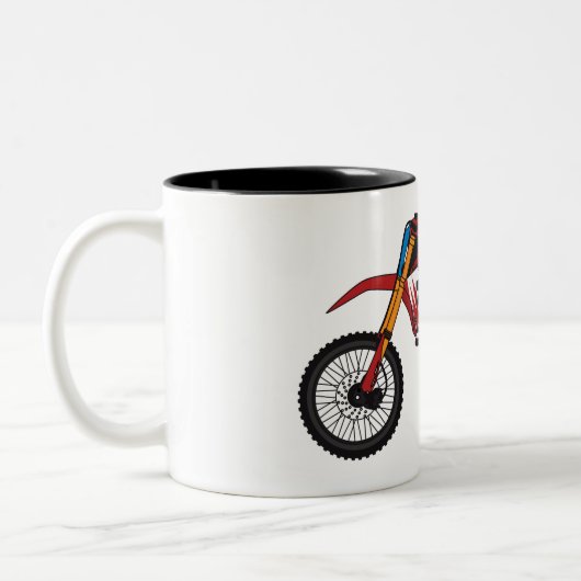 Motorrad Zweifarbige Tasse (Links)