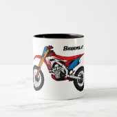 Motorrad Zweifarbige Tasse (Mittel)