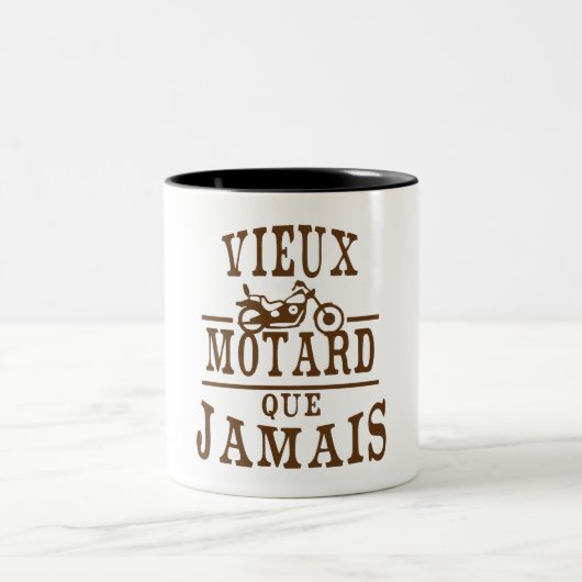 Motorrad Zweifarbige Tasse (Mittel)