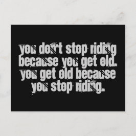 Motorradangebot Sie hören nicht auf zu fahren Postkarte