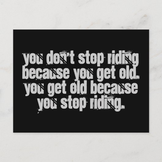 Motorradangebot Sie hören nicht auf zu fahren Postkarte (Vorderseite)