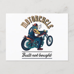 Motorradbau nicht gekauft postkarte