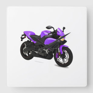 Motorradbild für die quadratische Wall-Uhr Wanduhr