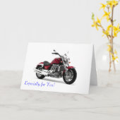 Motorradbild für Grußkarte Karte (Gelbe Blume)