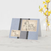 Motorradbrille und Grusskarte Karte (Gelbe Blume)